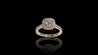 18K Yellow Gold Kilani Signature Cushion Engagement Ring