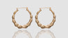 10K Yellow Gold Big Bamboo Hoop Earrings