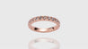 18K Rose Gold Open Wall Band Ring (0.33CT)