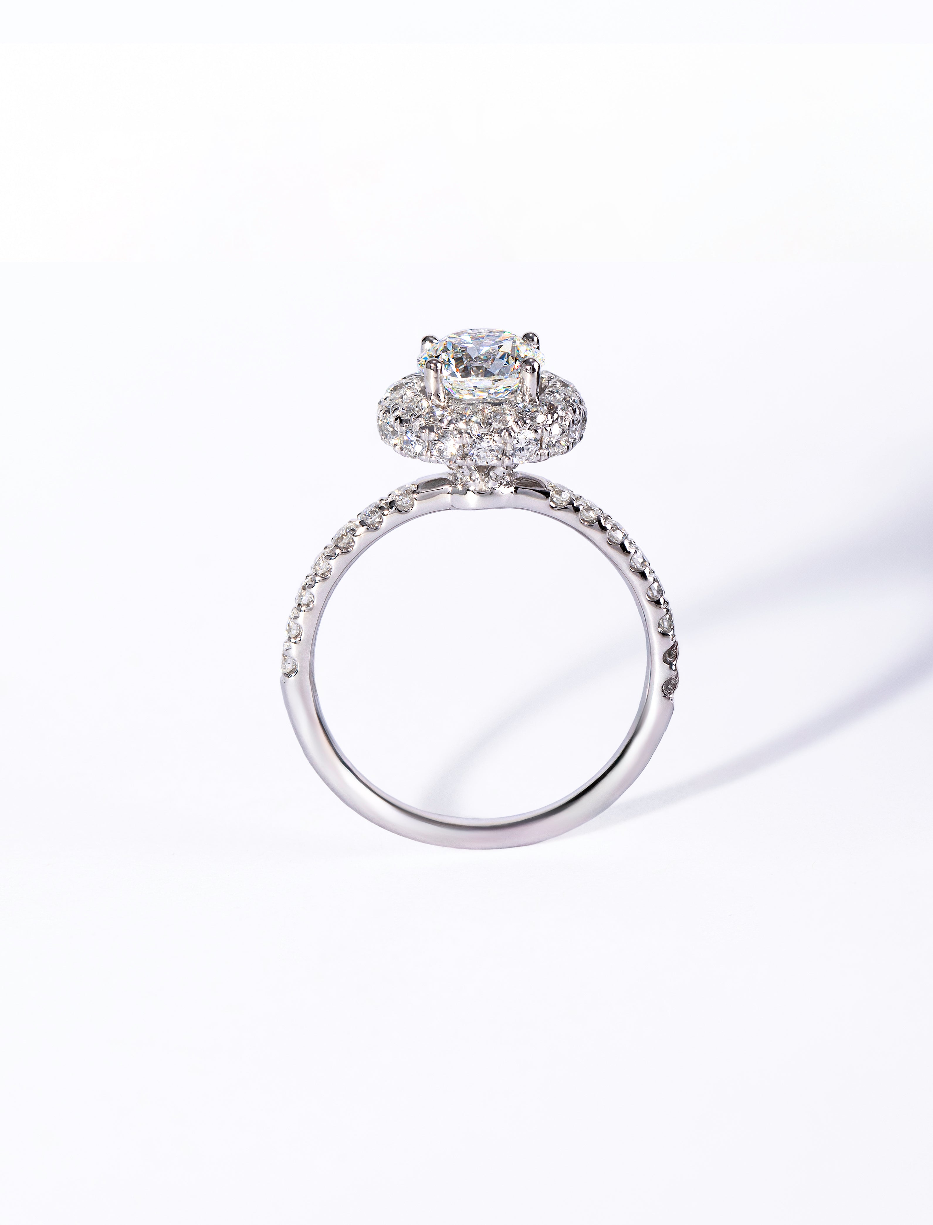 Round Halo Engagement Ring