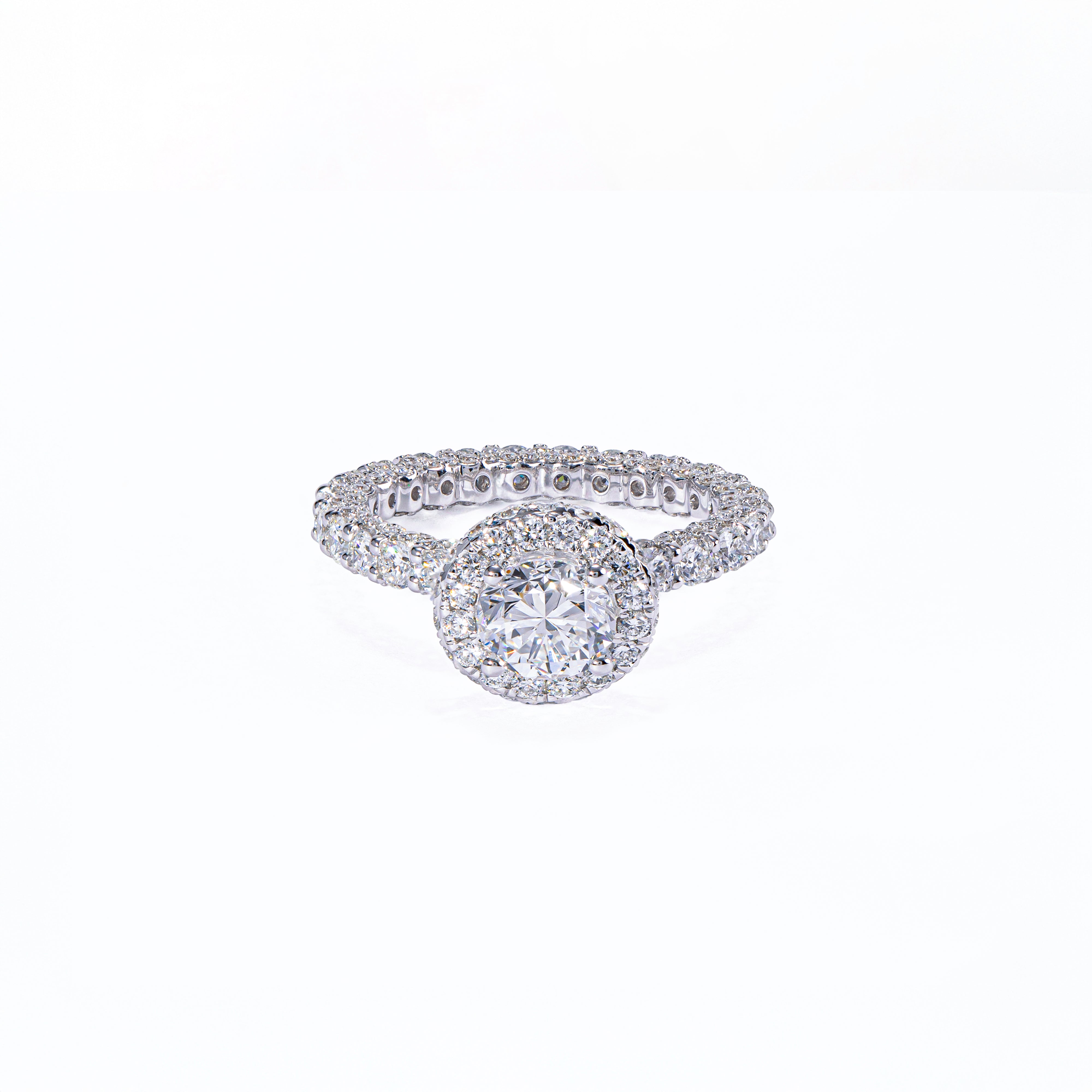 Kilani 3D Round Halo Engagement Ring