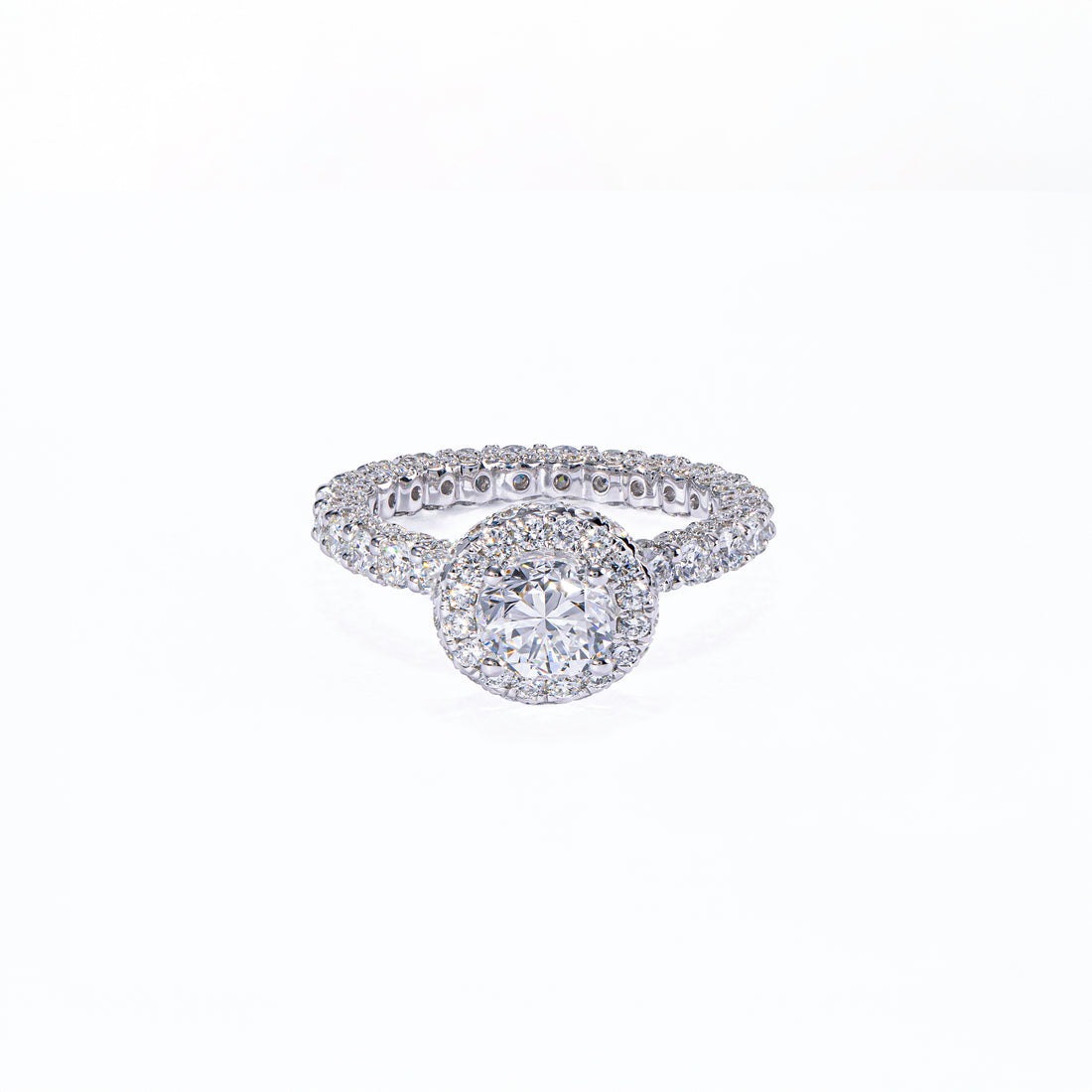 Kilani 3D Round Halo Engagement Ring