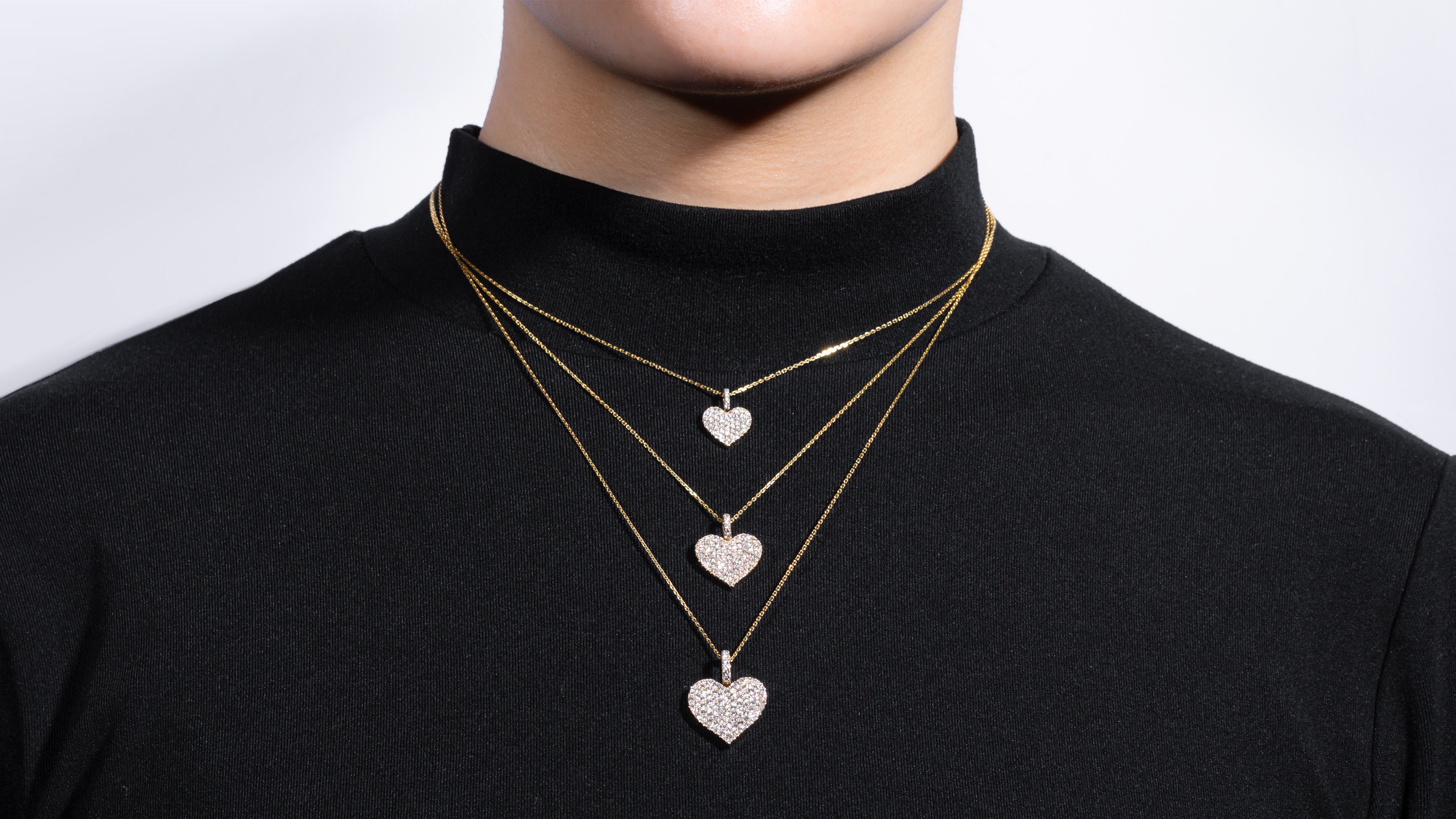 14K Gold Flat Heart Pendant