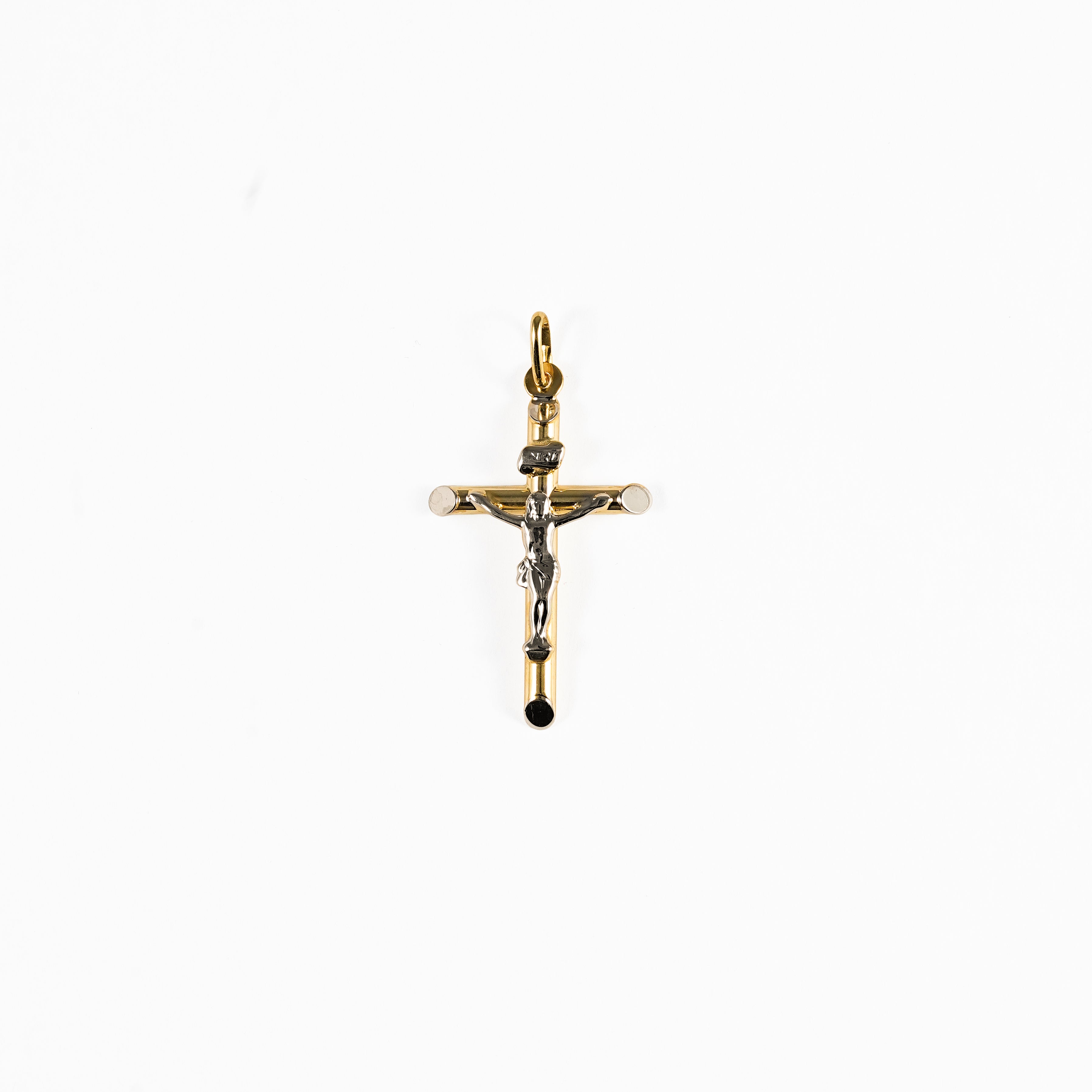 10K Yellow Gold 3D Crucifix Cross