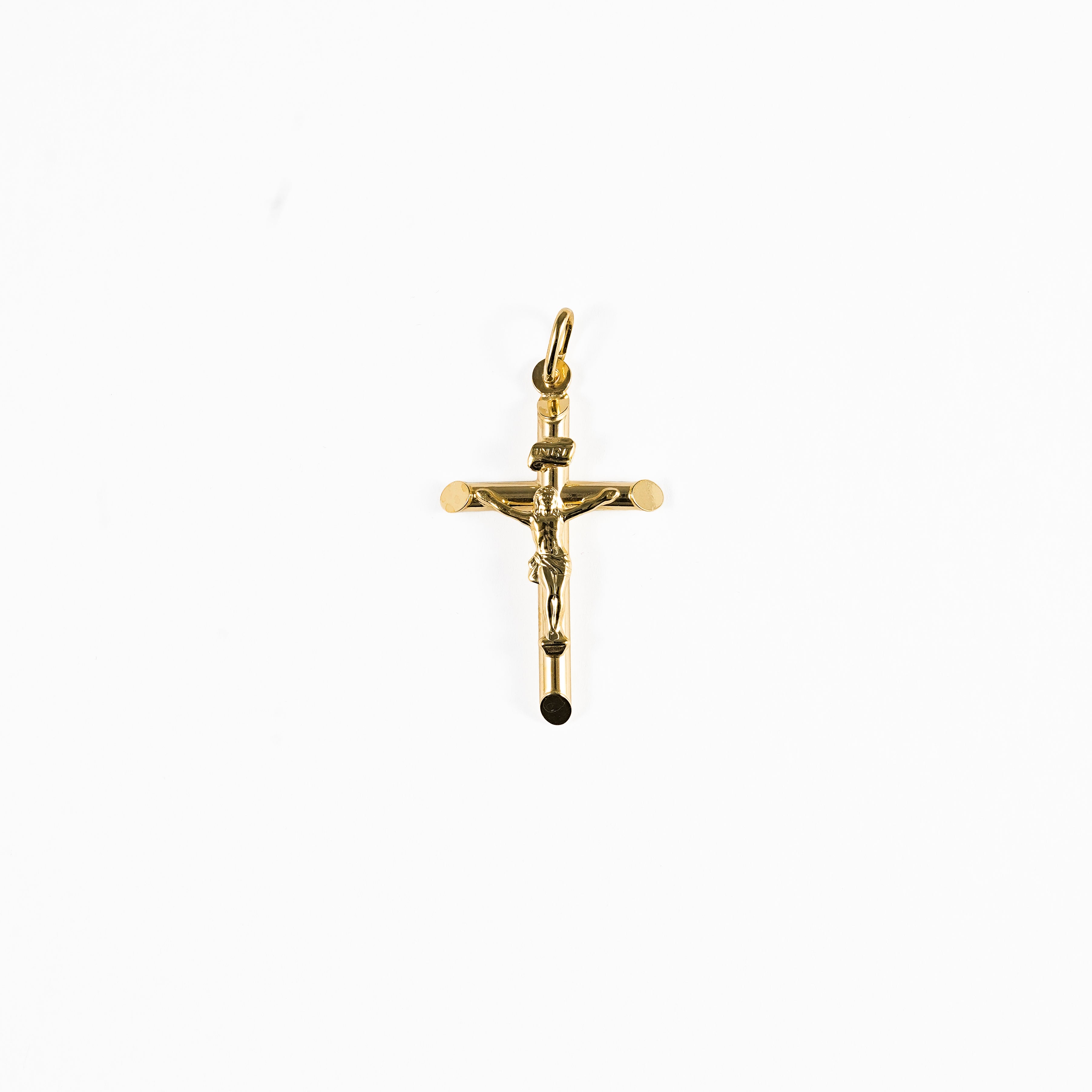10K Yellow Gold 3D Crucifix Cross