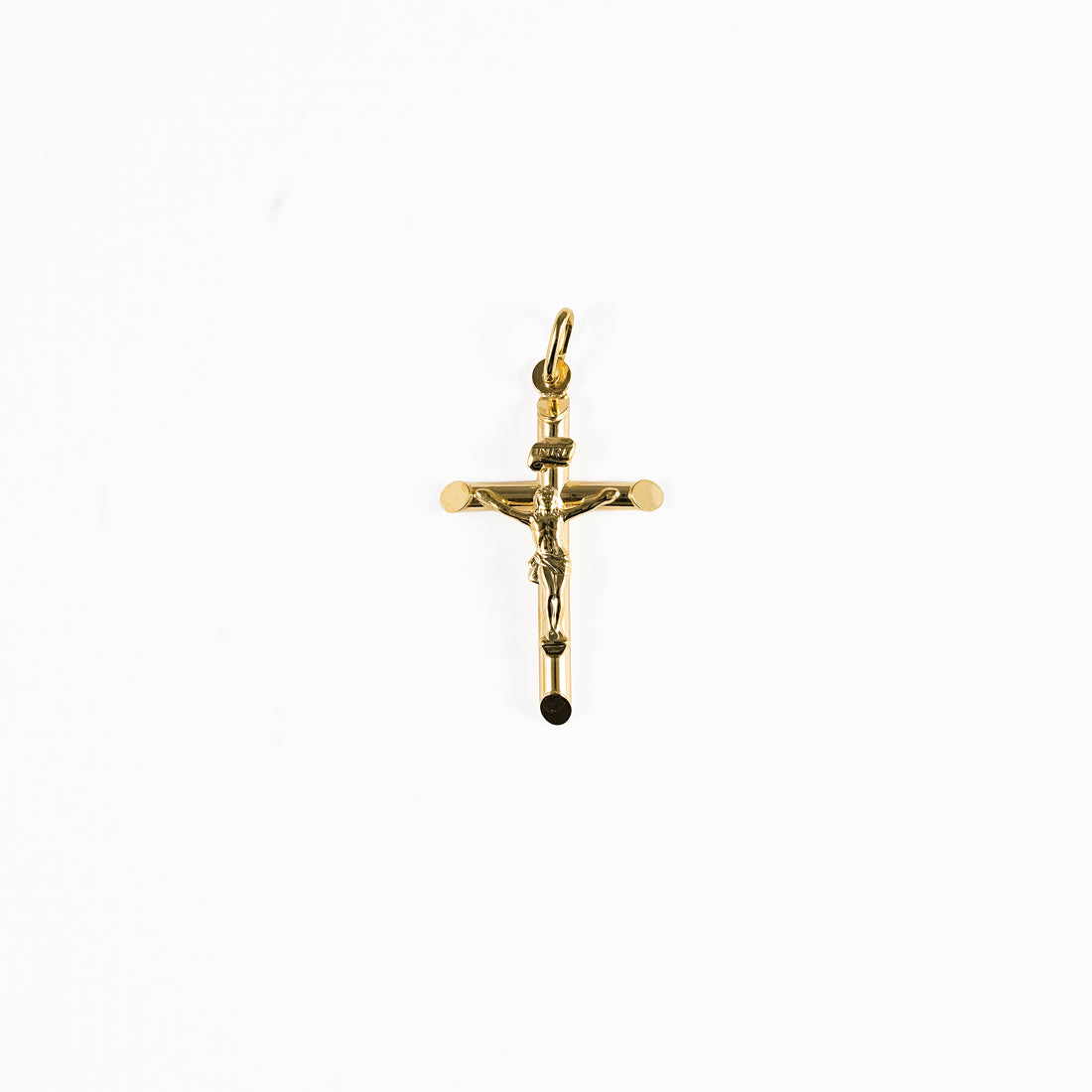 10K Yellow Gold 3D Crucifix Cross