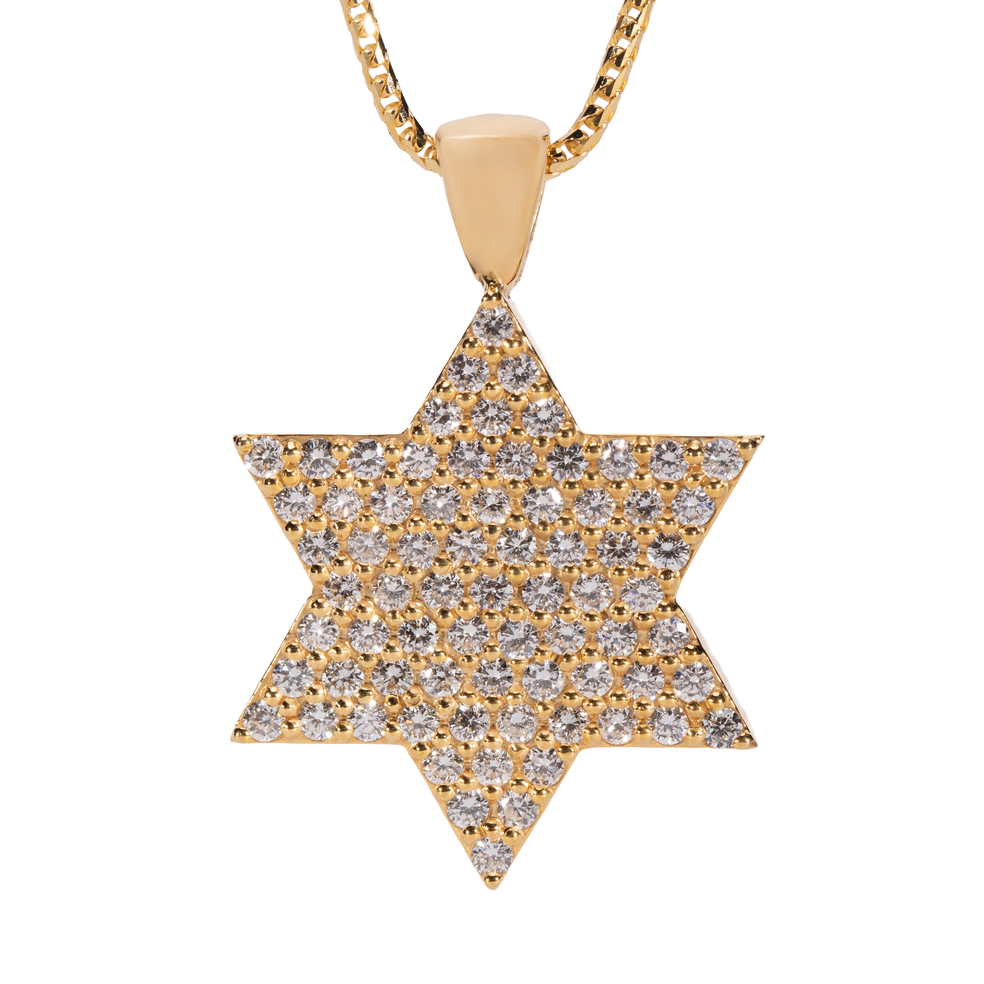 10K 6-Armed Diamond Star Pendant