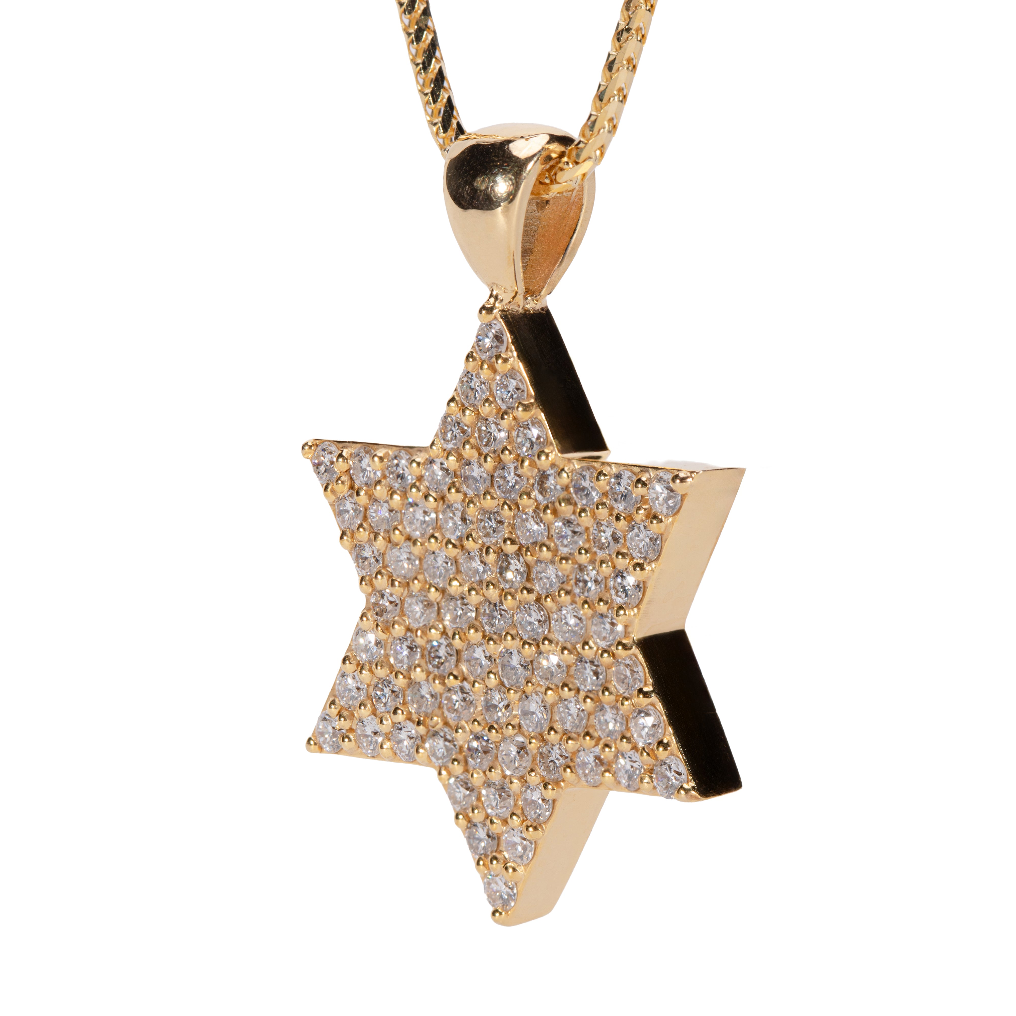 10K 6-Armed Diamond Star Pendant