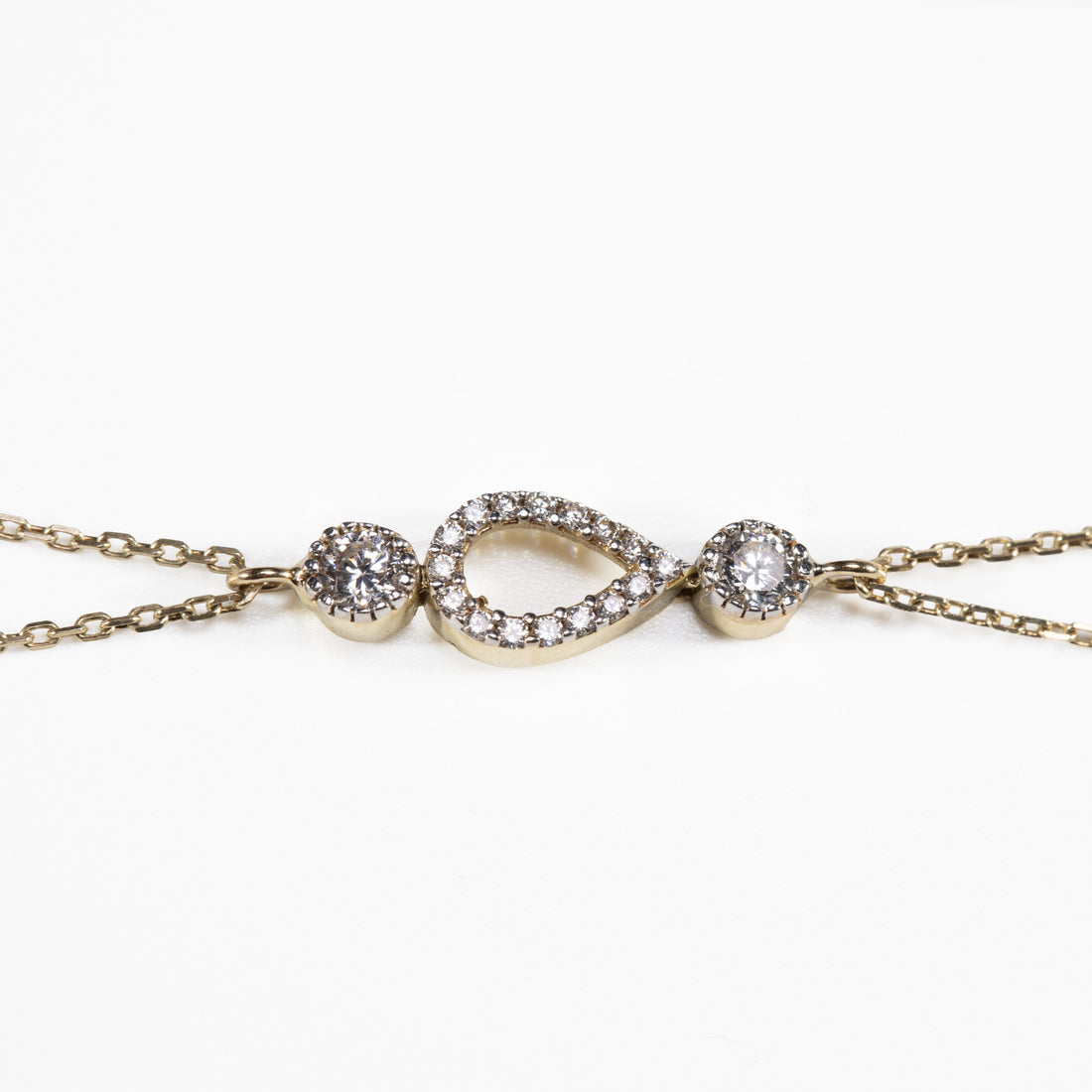 10K Gold CZ Infinity Bracelet