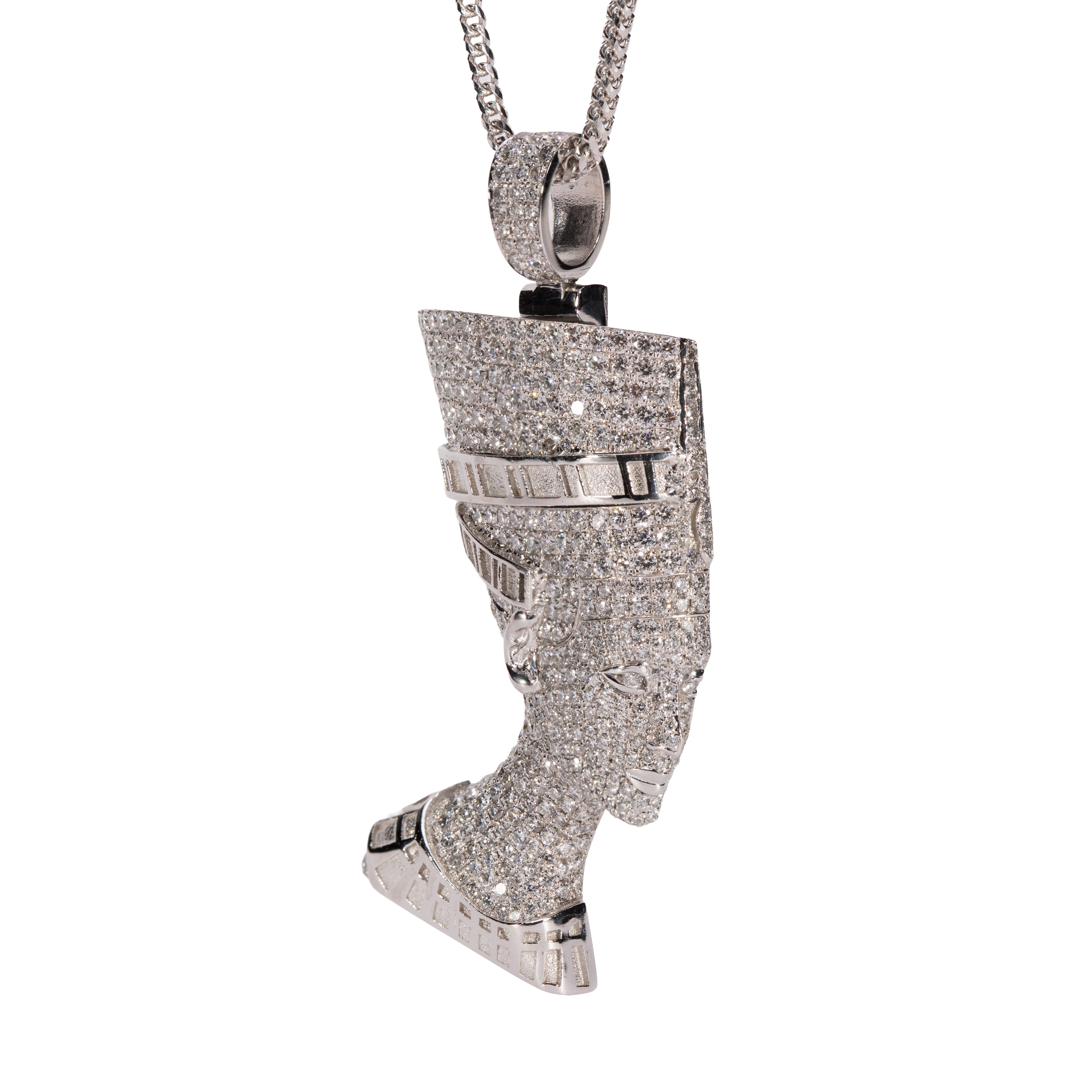 10K Gold Nefertiti Diamond Pendant