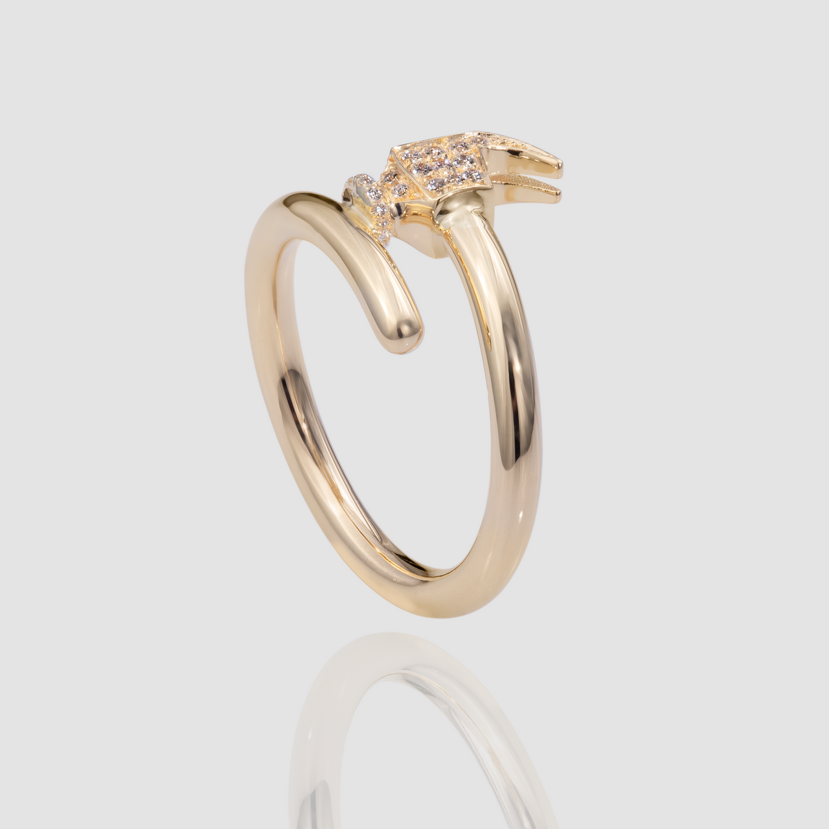 18K Yellow Gold Diamond Chakoch Head Ring – Kilani Jewellery Inc ...