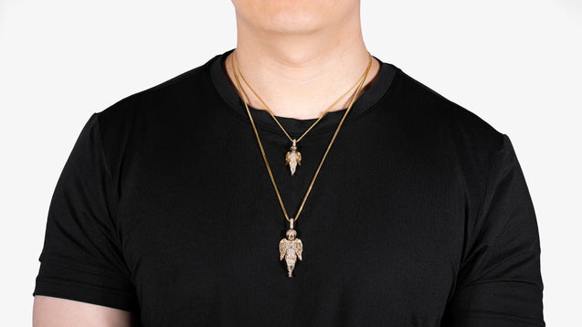 10K Yellow Gold Angel Diamond Pendant