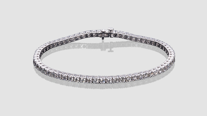 14K 4-Prong Tennis Diamond Bracelet