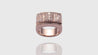 14K Rose Gold Triple Dome Diamond Ring