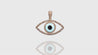 14K Yellow Gold Emerald Eye Diamond Pendant
