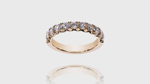 18K Yellow Gold Fishtail Diamond Band Ring