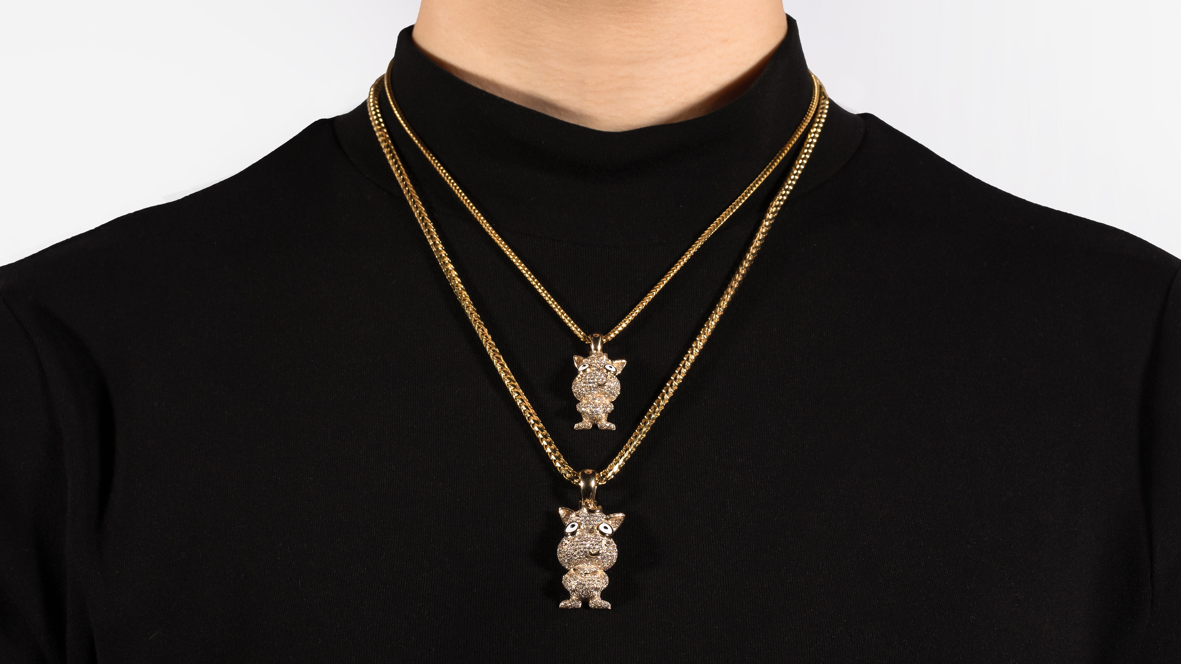 14K Yellow Gold Horse Chinese Zodiac Diamond Pendant