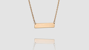 10K Yellow Gold Mini Bar Necklace