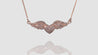 18K Rose Gold Diamond Wing Heart Pendant