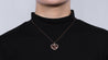 18K Rose Gold Rose In Heart Diamond Pendant