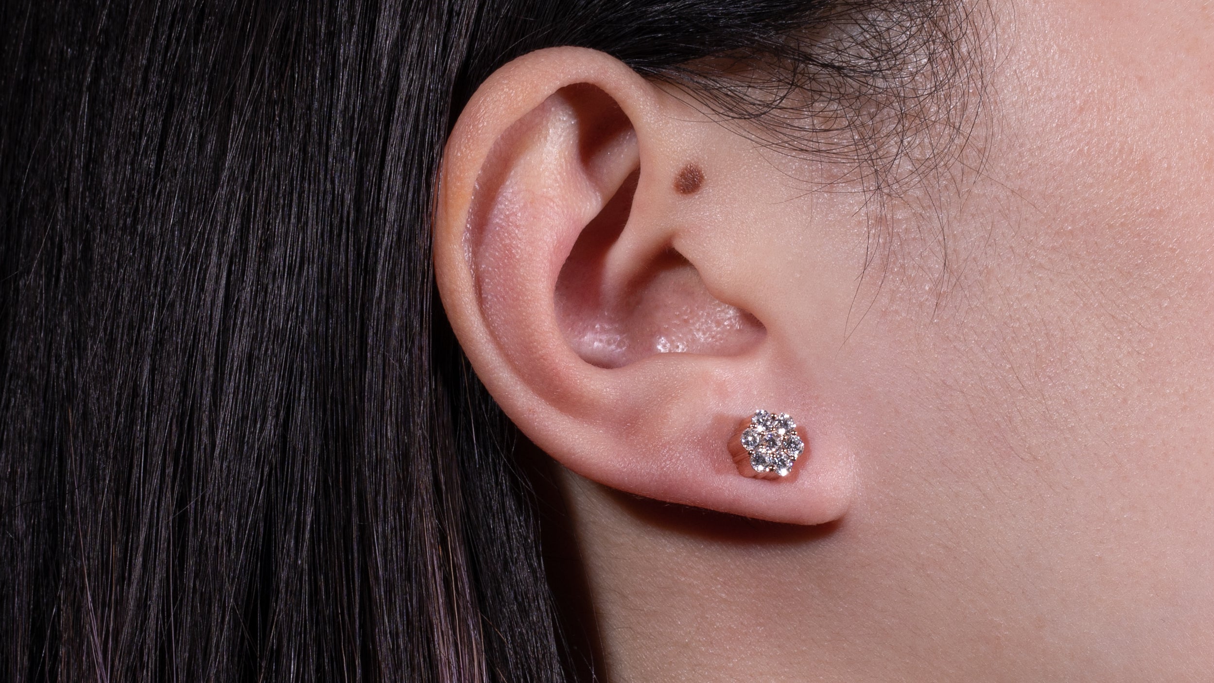 Stud earrings 750/18K rose gold diamond 0.22ct. | Bracelets, Rings & more |  Swiss Jewellery