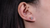 14K White Gold Honey Comb Diamond Earrings