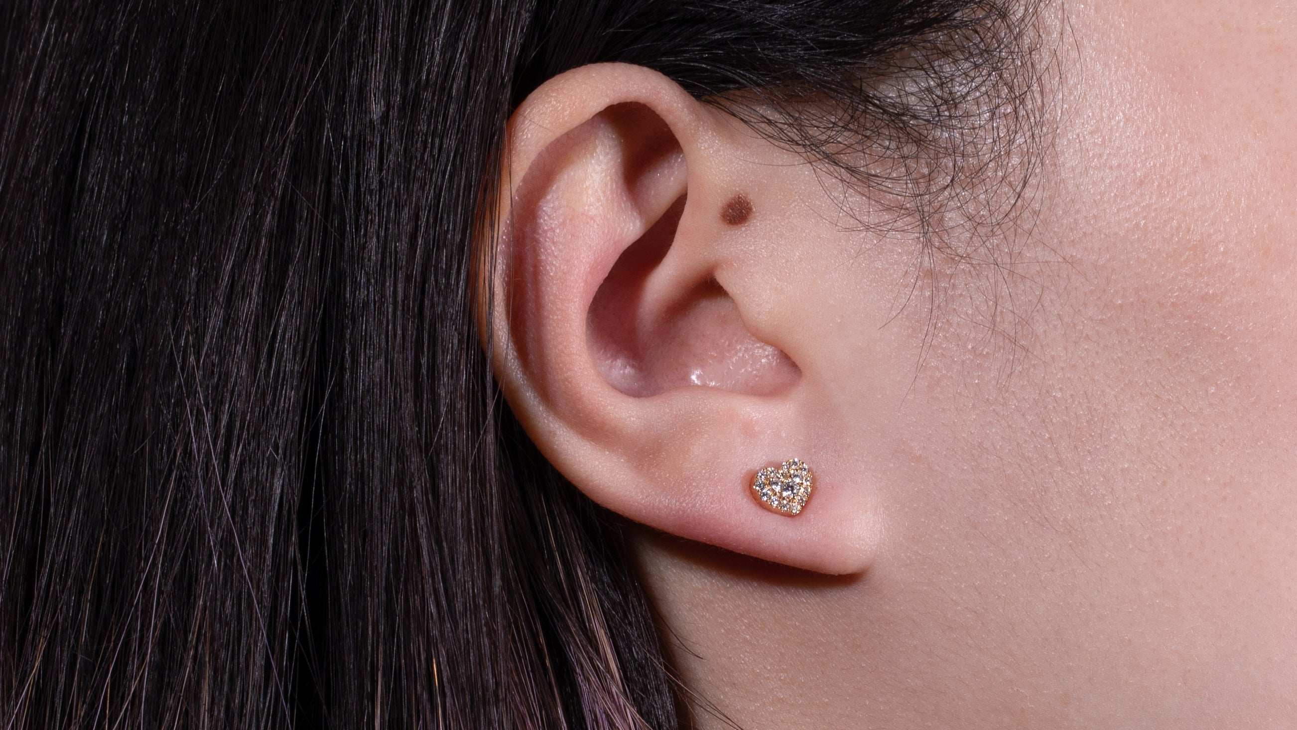 18k Rose Gold Diamond Earrings Set