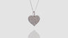 14K White Gold Flat Heart Pendant