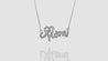 18K White Gold Love Mom Necklace