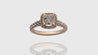 18K Yellow Gold Princess Cut In Cushion Halo Engagement Diamond Ring