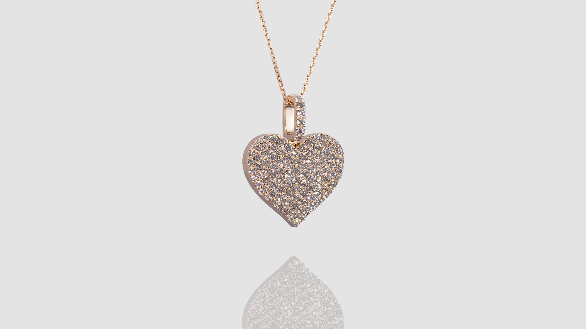 14K Gold Flat Heart Pendant