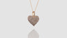 14K Yellow Gold Diamond Dome Heart Pendant