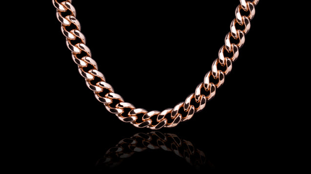 10K Rose Gold Leo Link Chain