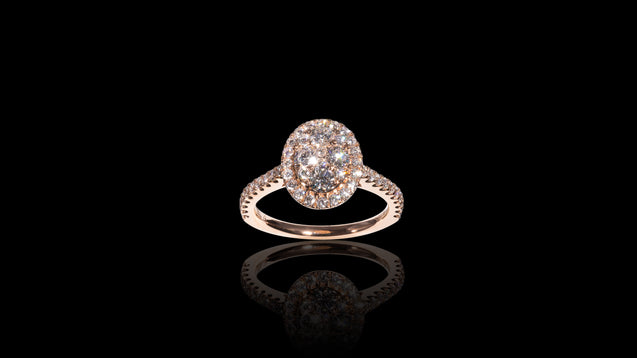 18K Rose Gold Kilani Signature Oval Engagement Ring