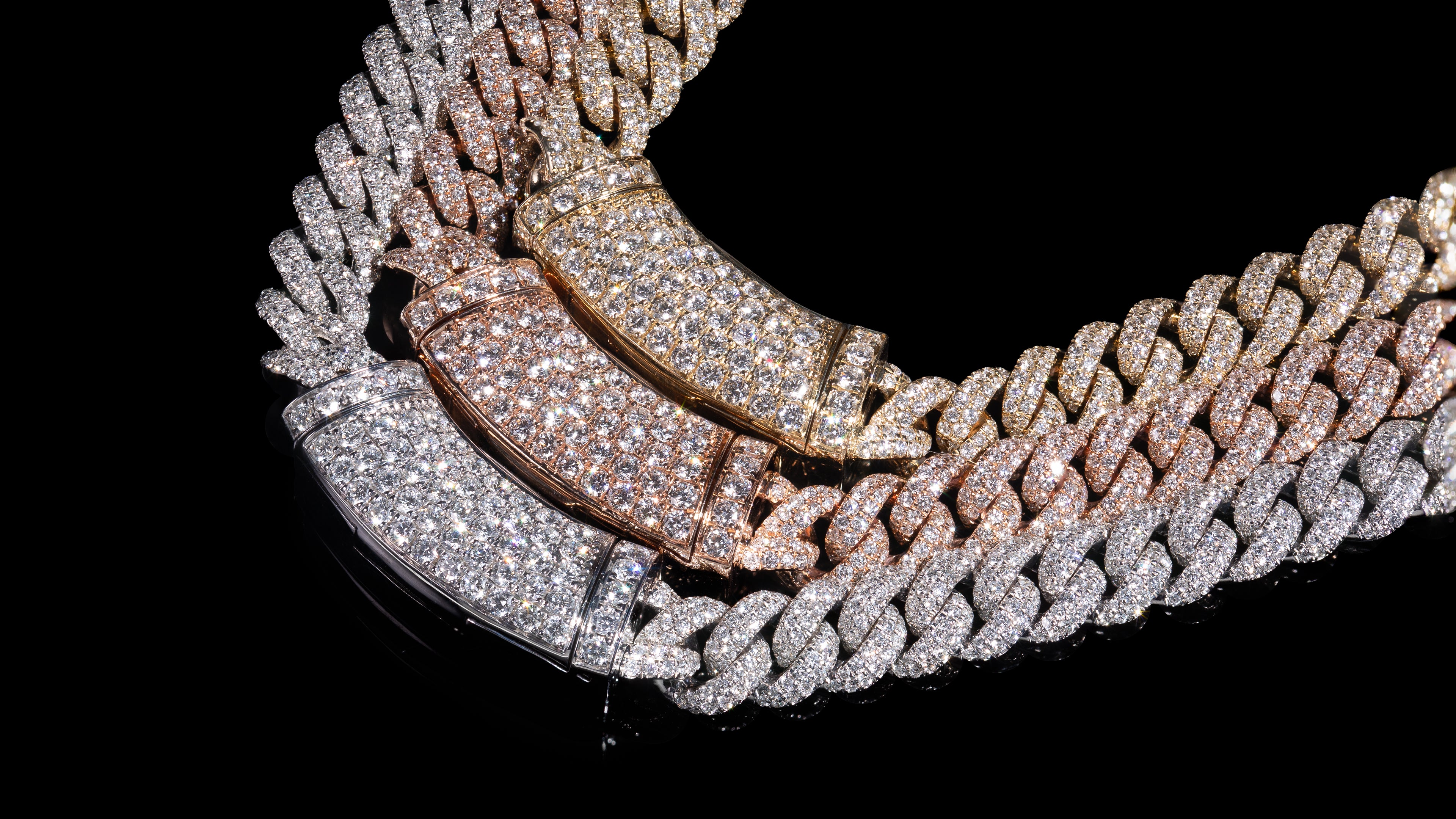 10K Yellow Gold Diamond Cuban Link Chain