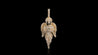 10K Yellow Gold Angel Diamond Pendant