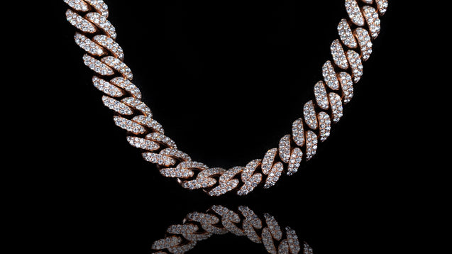 10K Rose Gold ToranoMax Setting Diamond Cuban Link Chain