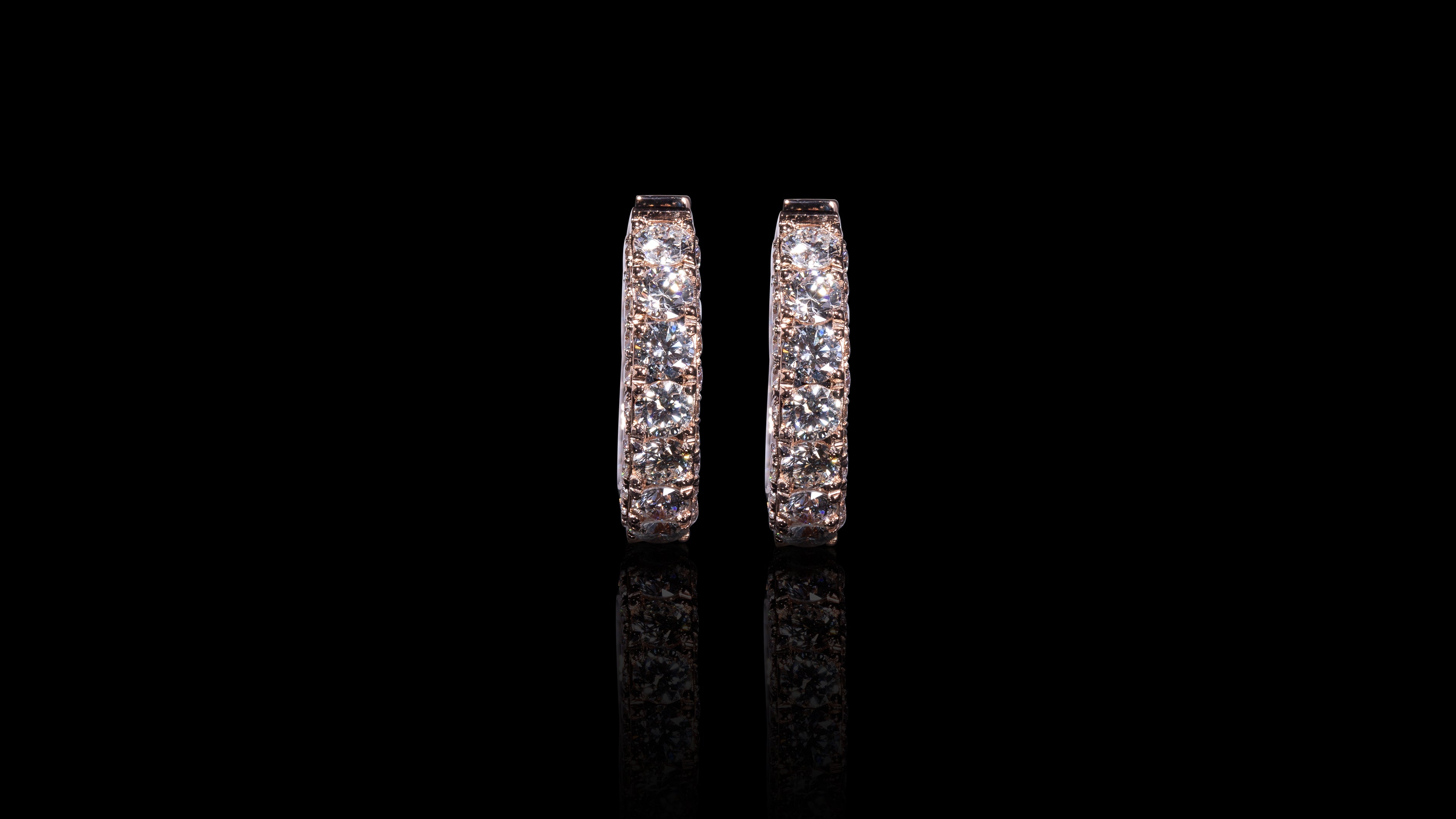 14K Gold Huggie Diamond Earrings