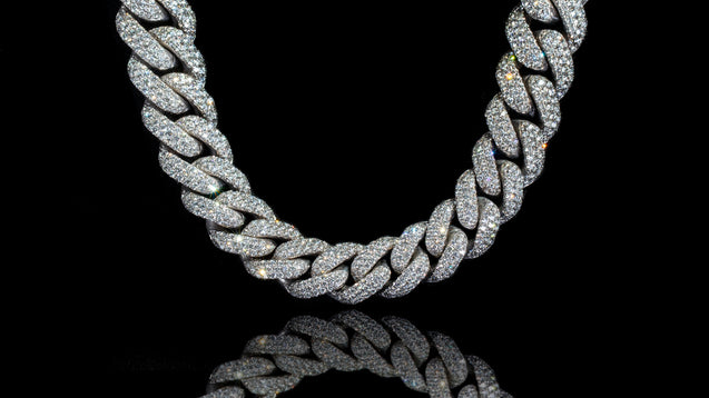 10K White Gold ToranoMAX™ Setting Diamond Cuban Link Chain