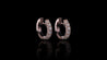 14K Rose Gold Huggie Diamond Earrings