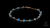 10K Yellow Gold Light Blue Eye Bracelet