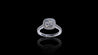 18K White Gold Kilani Signature Cushion Engagement Ring