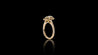 18K Yellow Gold Kilani Signature Pear Shape Diamond Engagement Ring