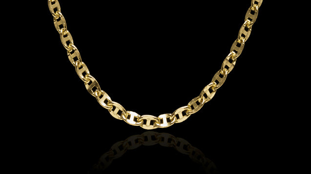 10K Yellow Gold Ballerina Link Chain