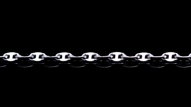 10K White Gold Ballerina Link Chain