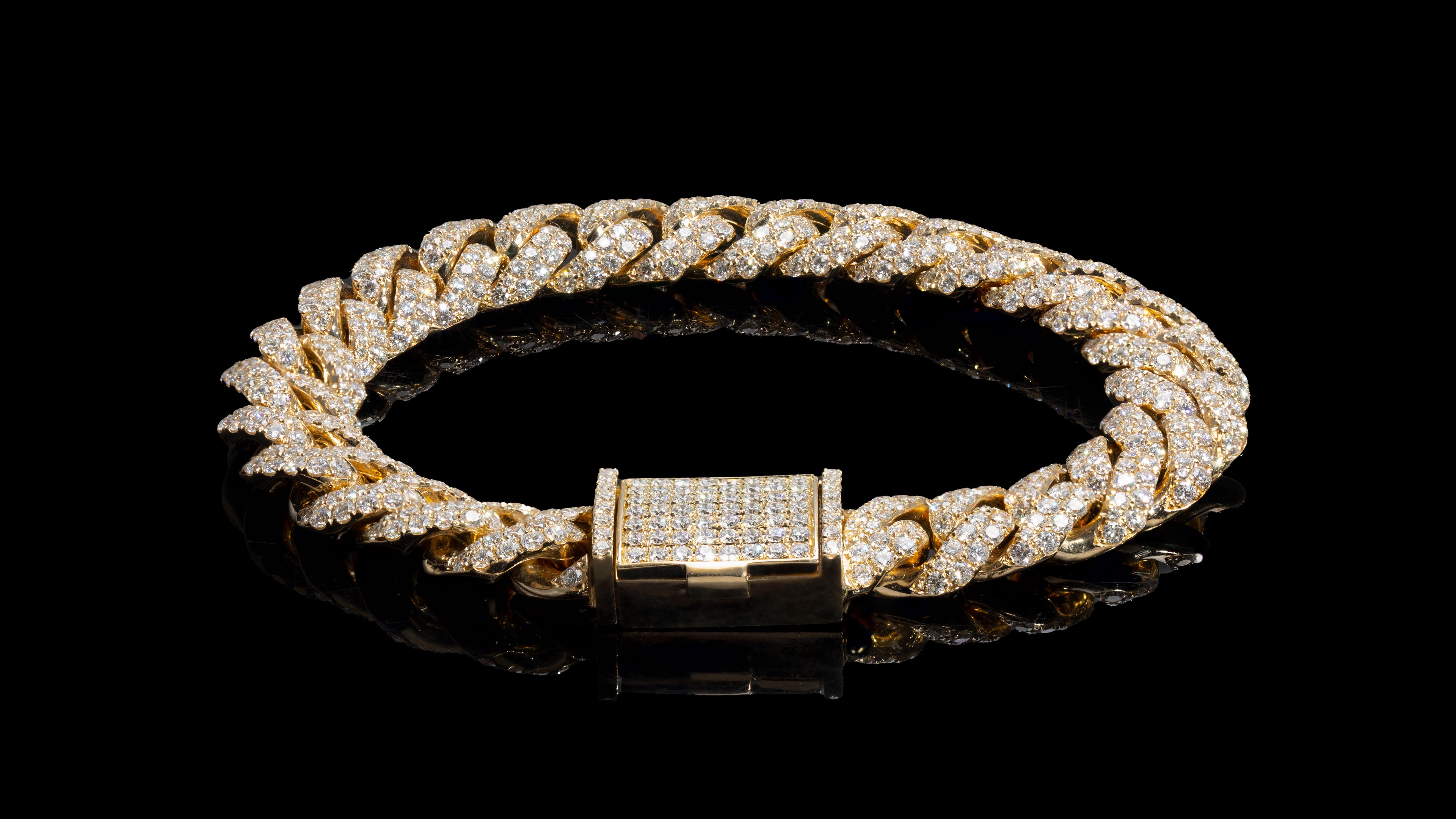 0.80 TCW Round Cut Genuine Diamond Tennis Bracelet 10K Yellow Gold 7.5” -  Amin Jewelers