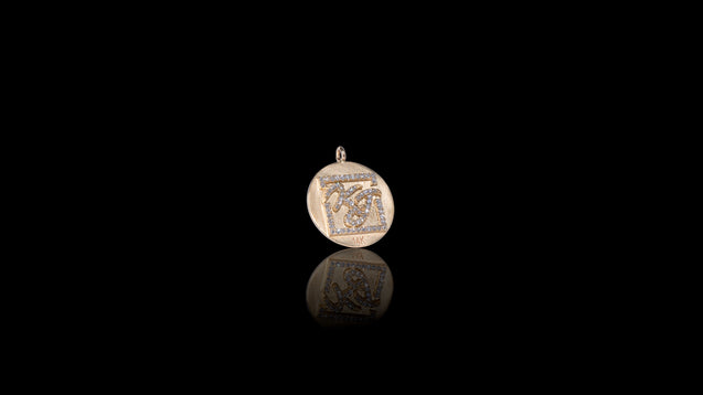 14K Yellow Gold Kilani Charm Diamond Pendant