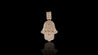14K Yellow Gold Hamsa Hand & Eye Diamond Pendant