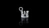 14K White Gold Diamond Mini Charm Crown Pendant