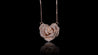 14K Rose Gold Diamond Rose Pendant